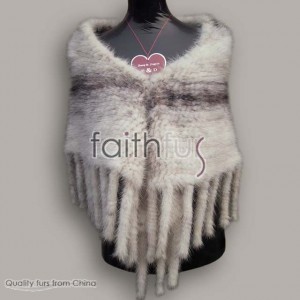 Mink Fur Knitted Cape