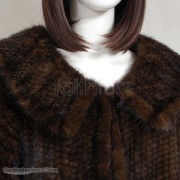 Mink Fur Knitted Cape