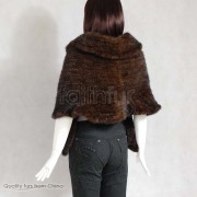 Mink Fur Knitted Cape