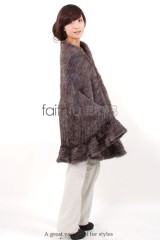 Mink Fur Knitted Cape