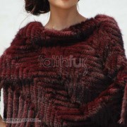 Mink Fur Knitted Cape