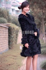 Rabbit Fur / Cashmere Knitted Sweater 3/4 length Jacket