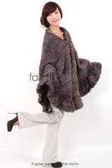 Mink Fur Knitted Cape