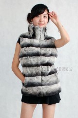 Rex Rabbit Fur (Chinchilla)  Vest