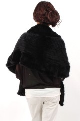 Mink Fur Knitted Cape