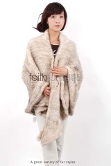 Mink Fur Knitted Cape