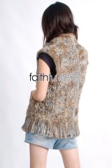 Rabbit Fur Knitted Vest