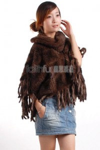 Mink Fur Knitted Cape