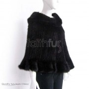 Mink Fur Knitted Cape