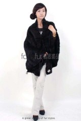 Mink Fur Knitted Cape