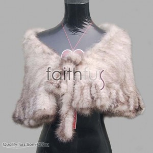 Mink Fur Knitted Cape