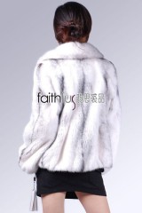 Cross Mink Fur Coat