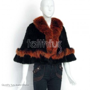 Mink Fur Knitted Cape