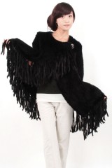 Mink Fur Knitted Cape