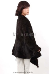 Mink Fur Knitted Cape