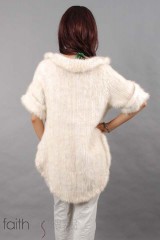 White Mink Fur Kintted Vest/Coat