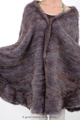 Mink Fur Knitted Cape