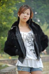 Hooded Mink Fur Knitted Jacket