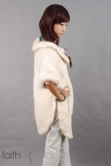 White Mink Fur Kintted Vest/Coat