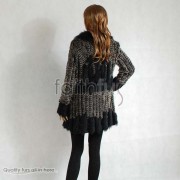 Rabbit Fur / Cashmere Knitted Sweater Jacket with Fox Fur trimmed