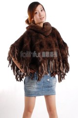 Mink Fur Knitted Cape