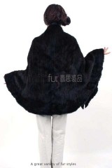 Mink Fur Knitted Cape