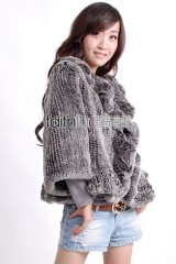 Rex Rabbit Fur Knitted Jacket