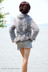 Sapphire Mink Fur Knitted Jacket