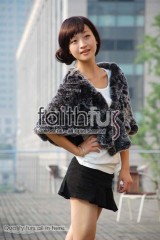 Rex Rabbit Fur Knitted Cape