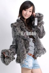 Rex Rabbit Fur Knitted Jacket