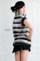 Rex Rabbit Fur (Chinchilla)  Vest