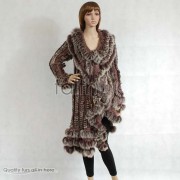 Rabbit Fur / Cashmere Knitted Sweater Jacket