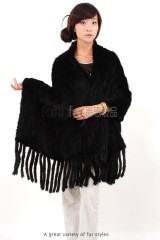 Mink Fur Knitted Cape