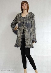 Rabbit Fur / Cashmere Knitted Sweater Jacket