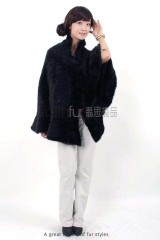 Mink Fur Knitted Cape