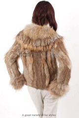 Rabbit Fur Knitted Jacket