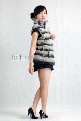 Rex Rabbit Fur (Chinchilla)  Vest