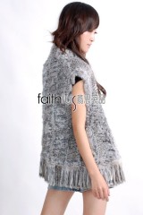 Rabbit Fur Knitted Vest