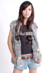 Rabbit Fur Knitted Vest