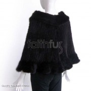 Mink Fur Knitted Cape