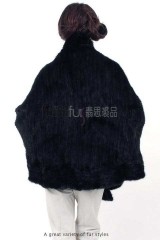 Mink Fur Knitted Cape