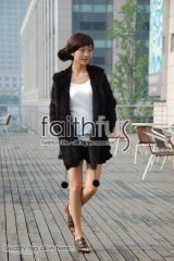 Hooded Mink Fur Knitted Jackets