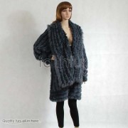 Rabbit Fur / Cashmere Knitted Sweater long Jacket