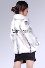 Cross Mink Fur Coat