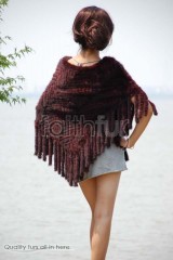 Mink Fur Knitted Cape