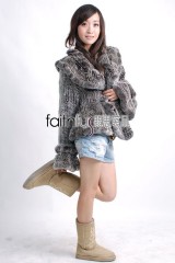 Rex Rabbit Fur Knitted Jacket