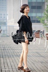 Hooded Mink Fur Knitted Cape