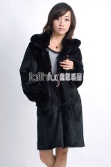 Sheared Rabbit Fur Overcoat (Reversible)