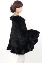 Mink Fur Knitted Cape