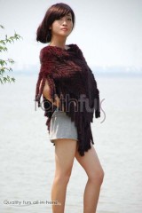 Mink Fur Knitted Cape